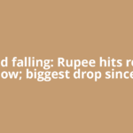 89 and falling: Rupee hits record low; biggest drop since