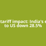 Trump tariff impact: India's exports to US down 28.5%