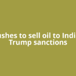 Iran rushes to sell oil to India after Trump sanctions